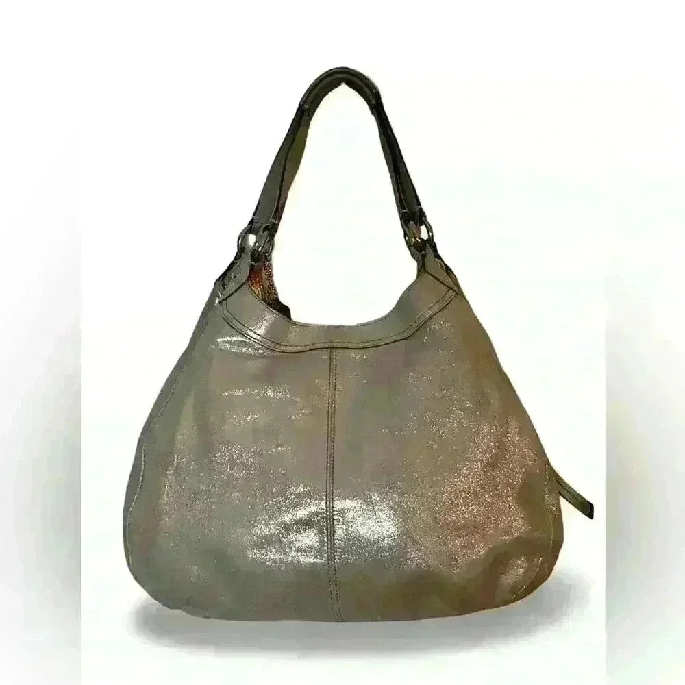 Coach Champagne Silver Sparkle Hobo - Picture 2 of 13